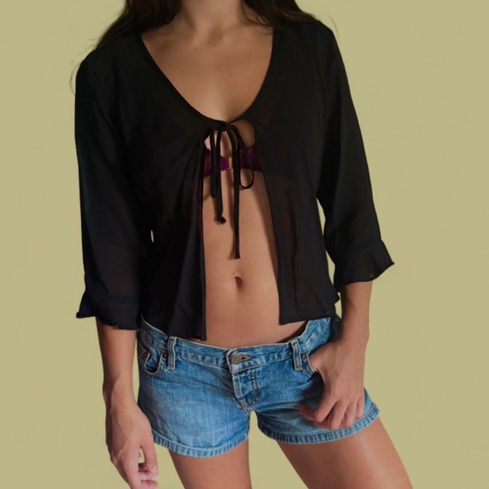 Vintage y2k sheer tie top